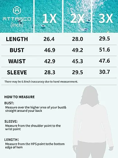 Attraco Women Plus Size Rash Guard Zipper Long Sleeves Quick Dry Soft Swimming Shirt Gradients Color UPF 50+ Crew Neck Surfing