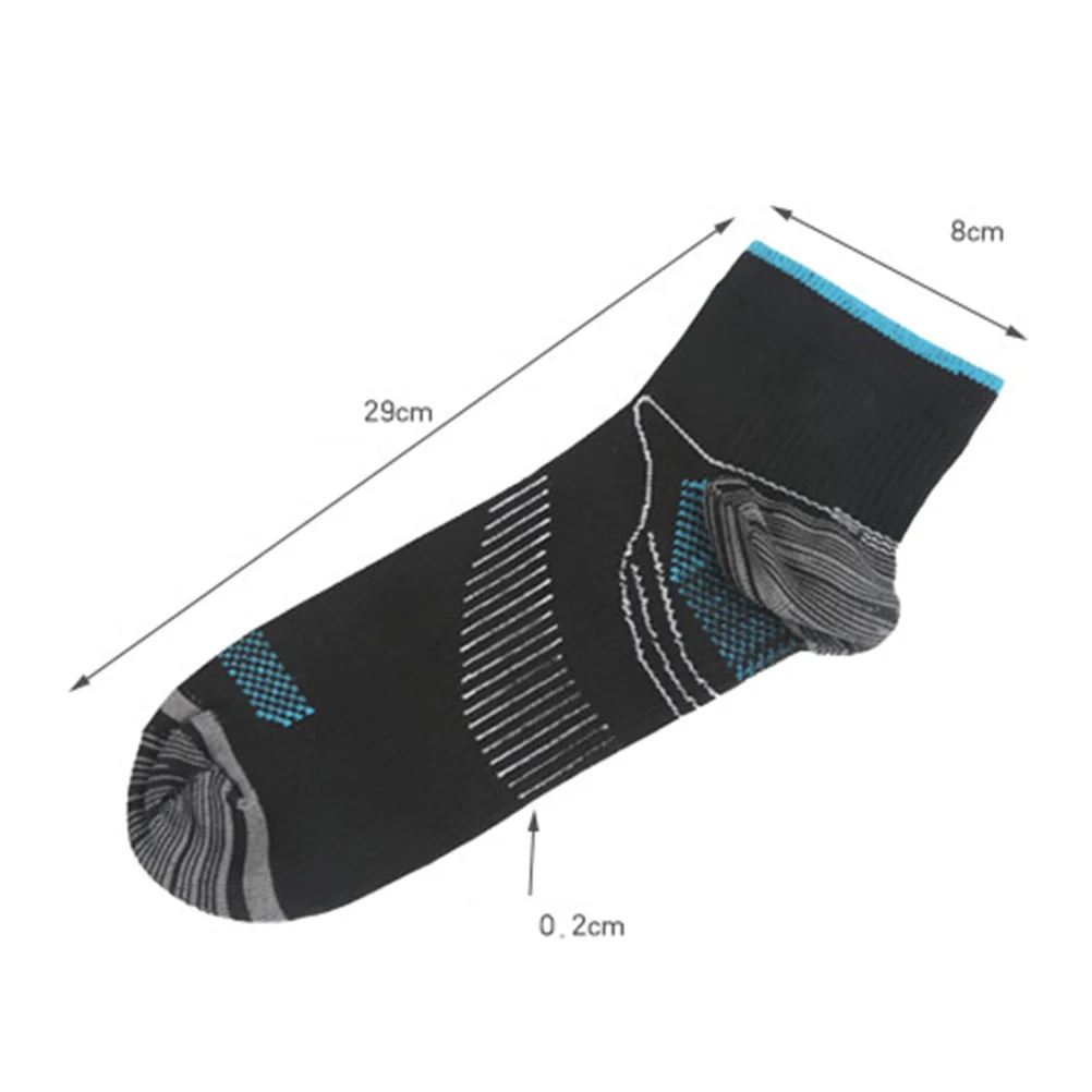 1 زوج جوارب الطيران الرجال ضغط مكافحة الدوالي تنفس العرق ماصة جوارب رياضية حجم L تحسين الدورة الدموية