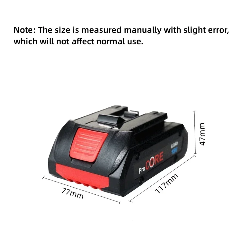 2026 18 فولت 6000 مللي أمبير بطارية ليثيوم أيون ProCORE لـ Procore 1600A016GB لبوش 18VMax مثقاب أداة الطاقة اللاسلكية ، بطارية 2100 خلية #3