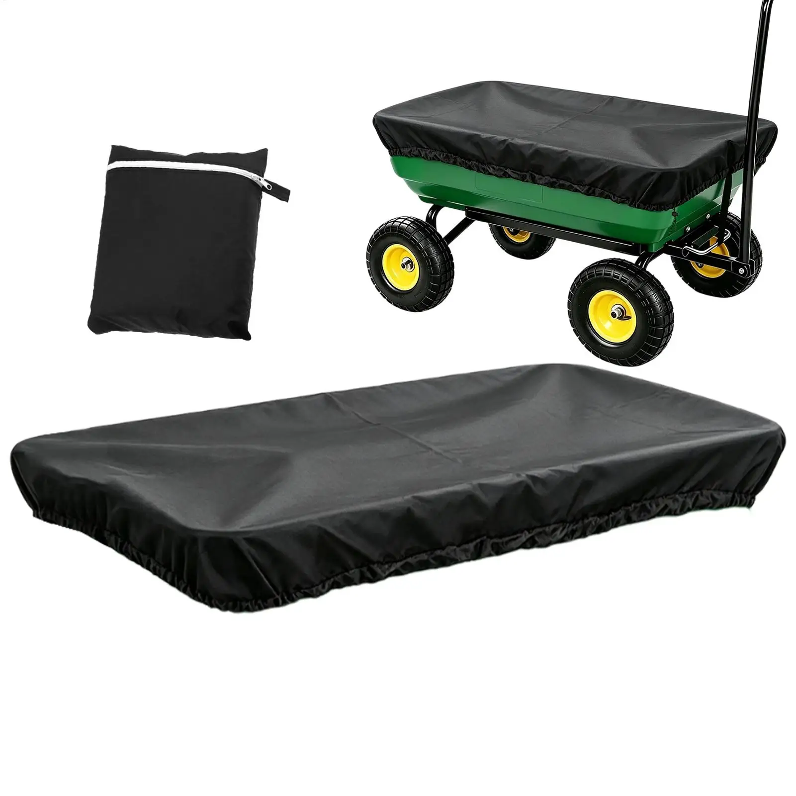 Foldable trolley rain cover with storage bag gardening waterproof Sleeve outdoor Wagon Rain Cover for Farm Yard Barn Lawn Patio