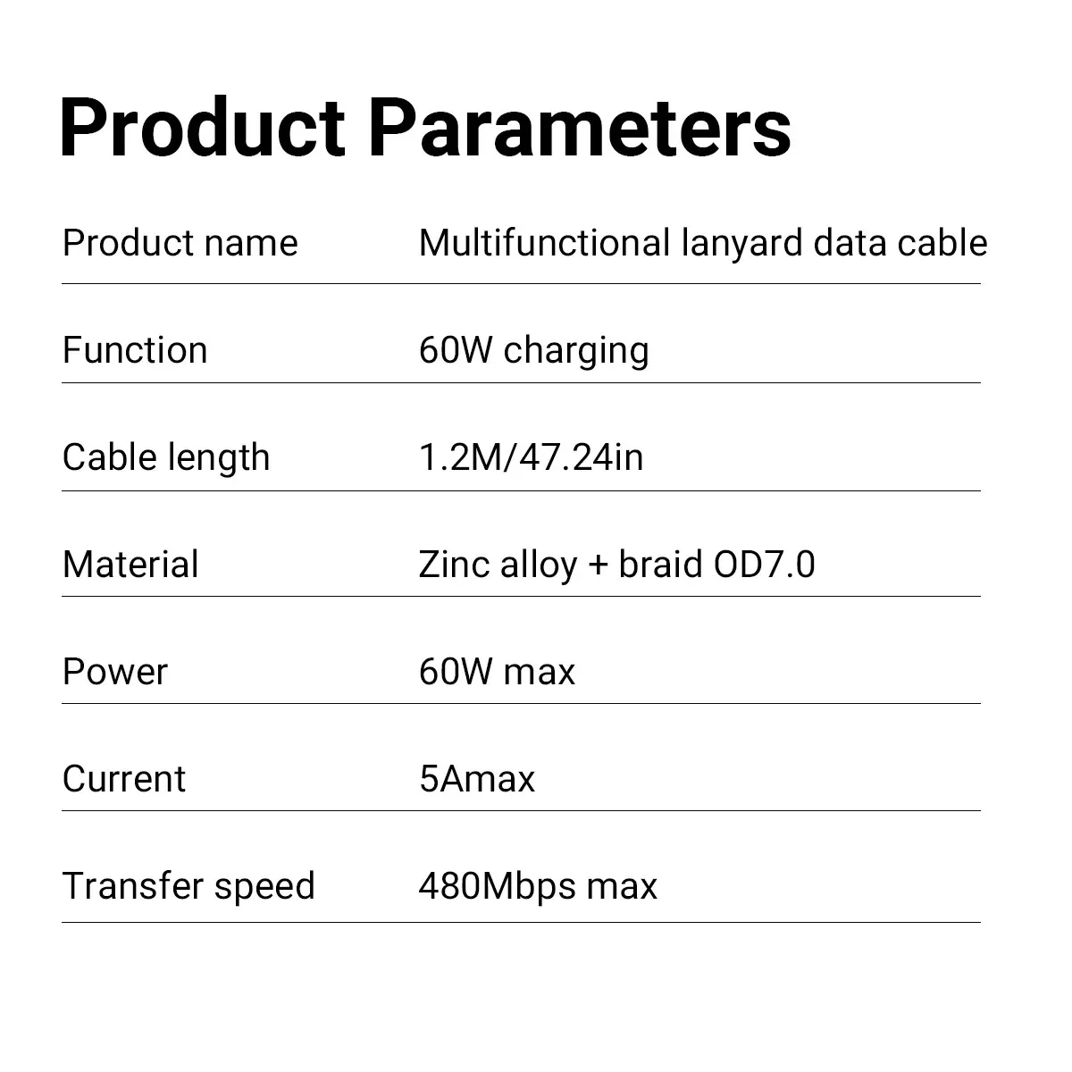 Kabel pengisi daya ponsel, 2 In 1 modis PD 60W C ke C kabel pengisian daya kunci paduan seng lebih nyaman dan lebih aman untuk iPhone ponsel