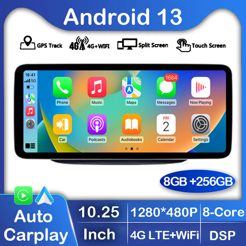 

10.25 Inch Android 13 Car Radio GPS Audio For Mercedes-benz B Class W245 W246 2011-2019 Carplay Auto Multimedia Player Stereo