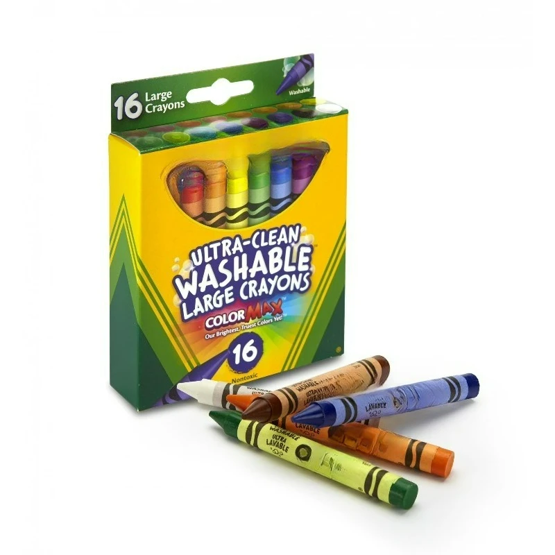 Washable Large Color MAx Crayons (16 Count