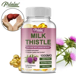 Premium Milk Thistle Supplement 1000mg Silymarin and Dandelion Root for Healthy Liver Function Detox Formula