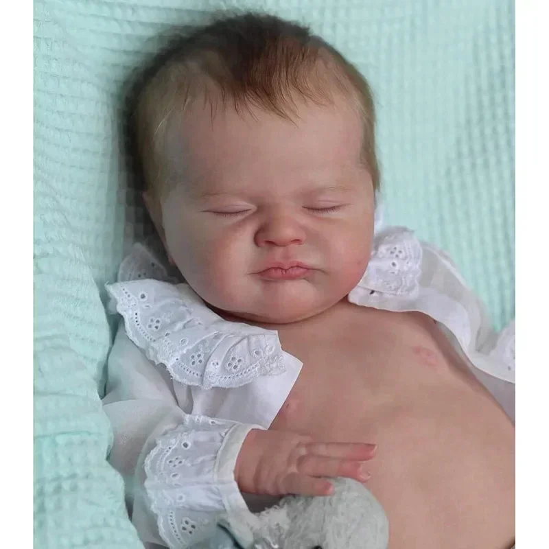 19Inch 48cm Reborn Doll Kit Max Limited Edition Lifelike Soft Touch Frech Color Kit with Cloth Body