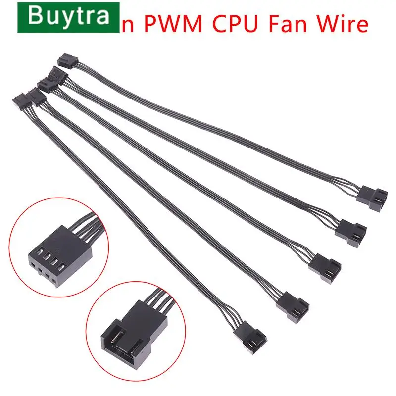 Hot sale 5 Pcs Computer Fan 4PIN Extension Cable Male And Female 24AWG All Copper PWM CPU Fan Connector Adapter