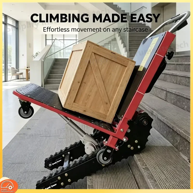 200kg Stair Climbing Hand Truck 1500W Power Dolly Cart for Heavy Duty Furniture Appliance Moving Logistics Warehouse
