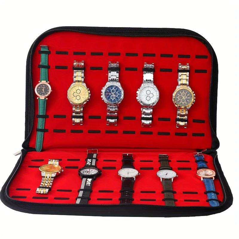 20 Slots Watch Storage Bag Convenient Travel Watch Pouch Men'S Watch Box Watch Jewelry Organizer Watch Strap Bag Jewelry Watch