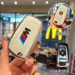 Coque de clé de voiture en TPU souple pour BMW, coque Fob pour BMW M, M3, figurine F30, F31, F32, F34, F20, F21, F07, F10, série 1, 3, 5, 7, bronchbéry G01, tage, G02, X5, F15, F16