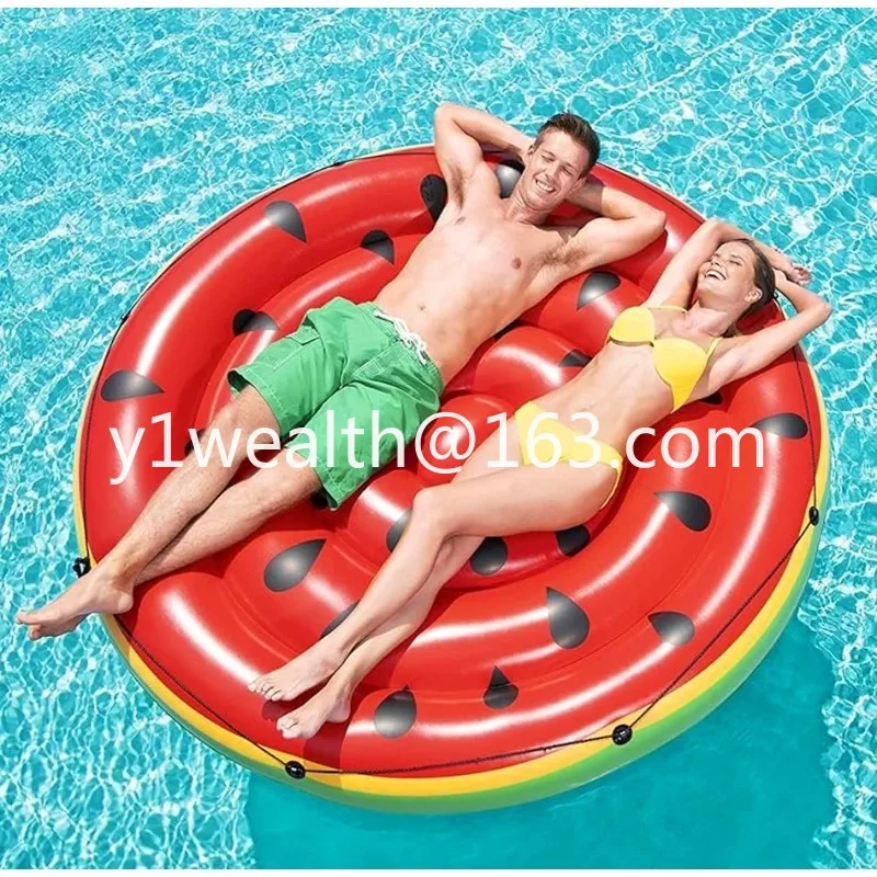 Aufblasbares Wasserspielzeug für die ganze Familie: Wassermelonen-Luftkissen-Schwimmring für Erwachsene