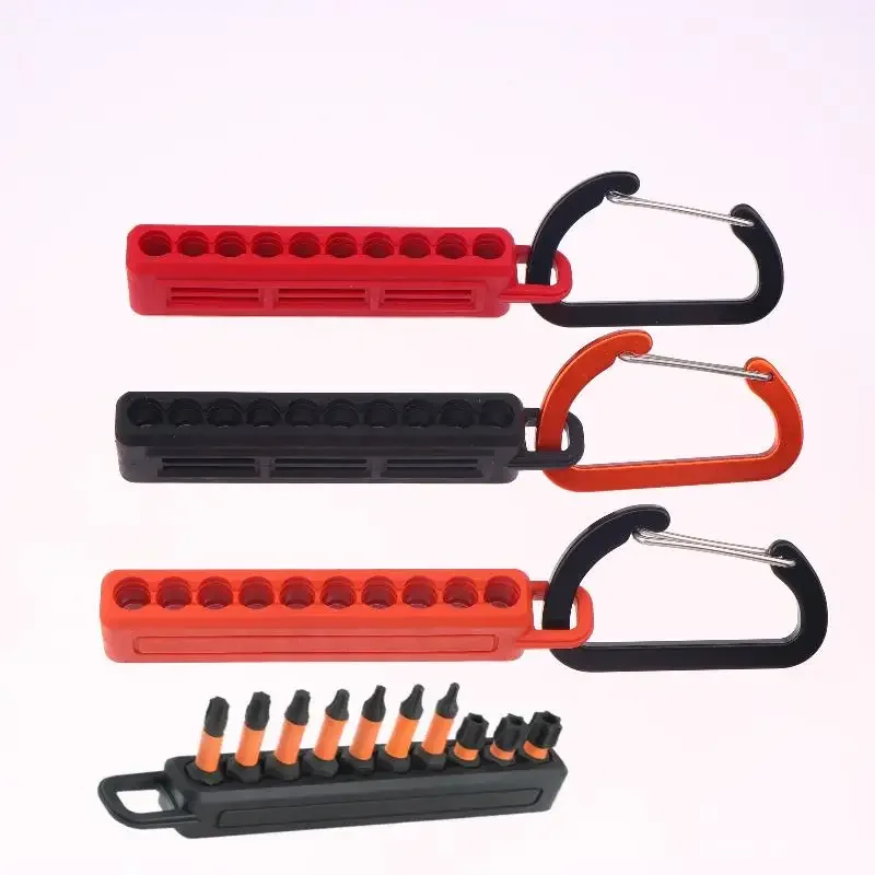 1Pcs Hex Shank Screwdriver Bit Holder Portable 10 Holes Storage Case Organizer Screw Driver Head Drill Bits Stand Case Tools