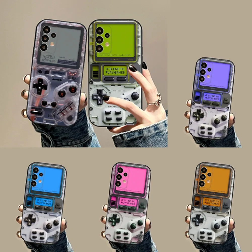 

Retro Game Console Phone Case For Samsung S24,23,23,22,30,21,10,9,Note20 Ultra,Lite,Ultra,5G,Plus,FE,Black Soft Case