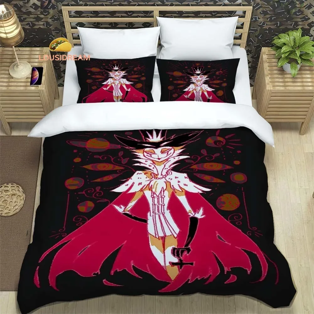 

Comedy Helluva Boss Logo Sheets Quilt Covers Bedding Dormitory Sheets Three-piece Bedding Set Three-piece Soft Warm Bedding Set