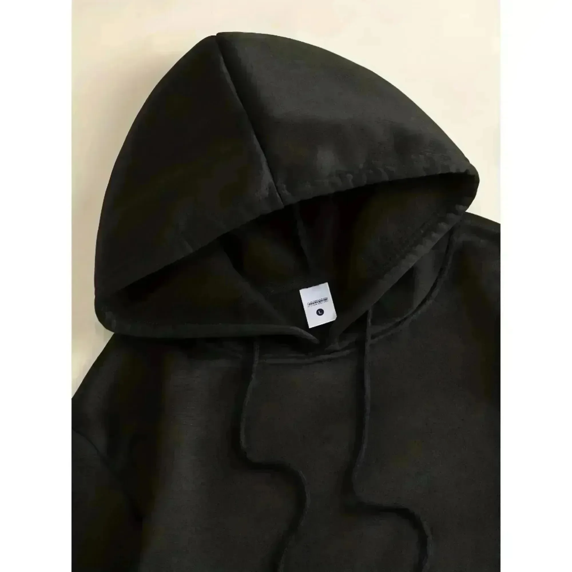 Felpa con cappuccio da uomo e da donna, chiesa gotica, demone, capra, fuoco, horror, stampa artistica, felpa nera oversize scura streetwear