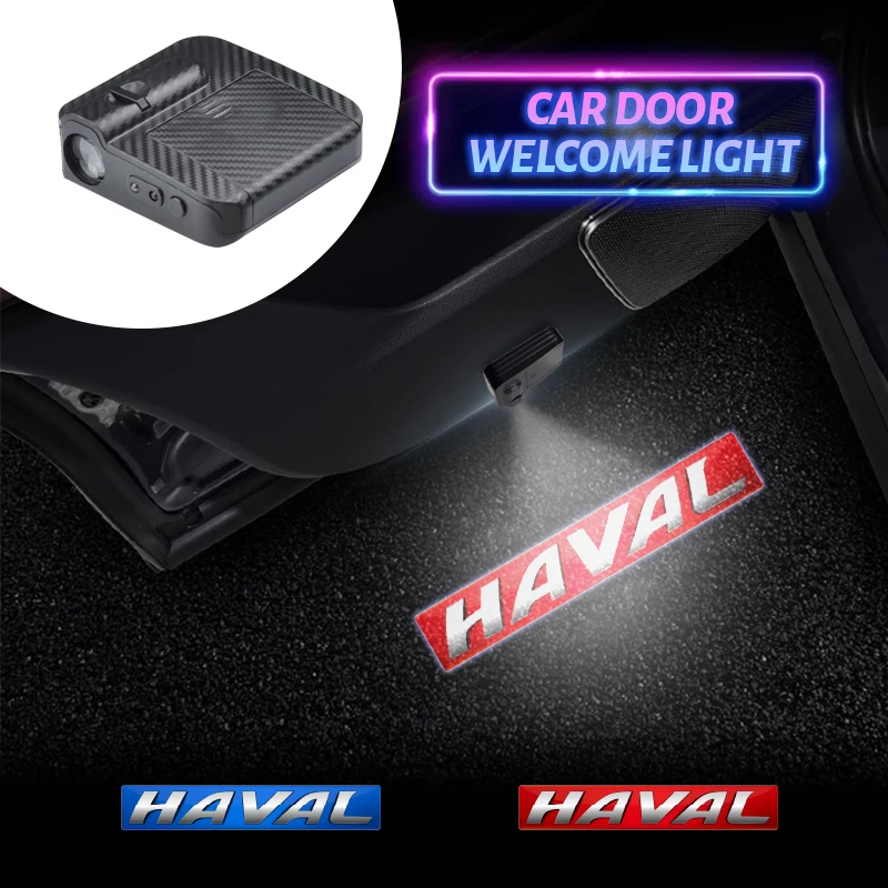 LED For Haval Great Wall H6 H5 H7 H8 H9 H2 H3 F5 F7 M6 3E 2E F7X Sport Logo Car Door Courtesy Light HD Projector Welcome Lamp