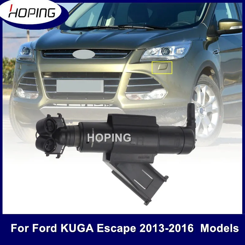 Hoping Left Right Headlight Headlamp Washer Nozzle For Ford KUGA 2013 2014 2015 2016 Head Light Cleaning Water Spray Jet