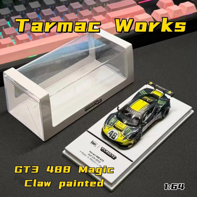 tw-1-64-gt3-488-magic-claw-painted-alloy-die-cast-miniature-simulation-car-model-adult-ornamentsgenuine-in-stock