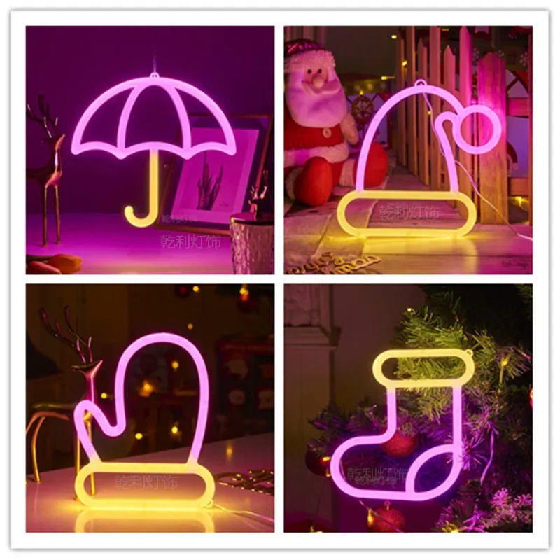 Umbrella Cloud And Moon LED Neon Light Neon Lights Sign For Wall Decor USB Powered LED lamp Bedroom Wedding Party Decoration