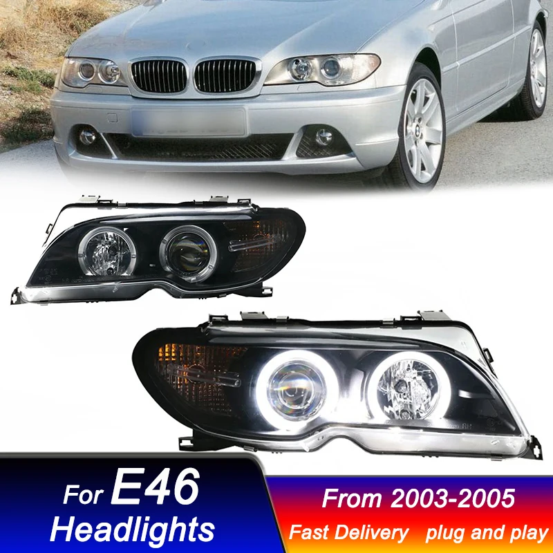 Car Headlights for BMW 3 series E46 2 doors 2003-2005 new style LED DRL Dynamic Signal Head Lamp Bi Xenon Beam Headlamp Accembly