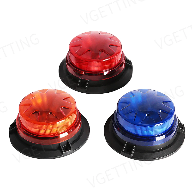 Beacon Emergency Strobe Warning Flash Lights Led with Magnet For Trucks Cars Bus Forklift Ceiling Red Orange Blue 12V-24V