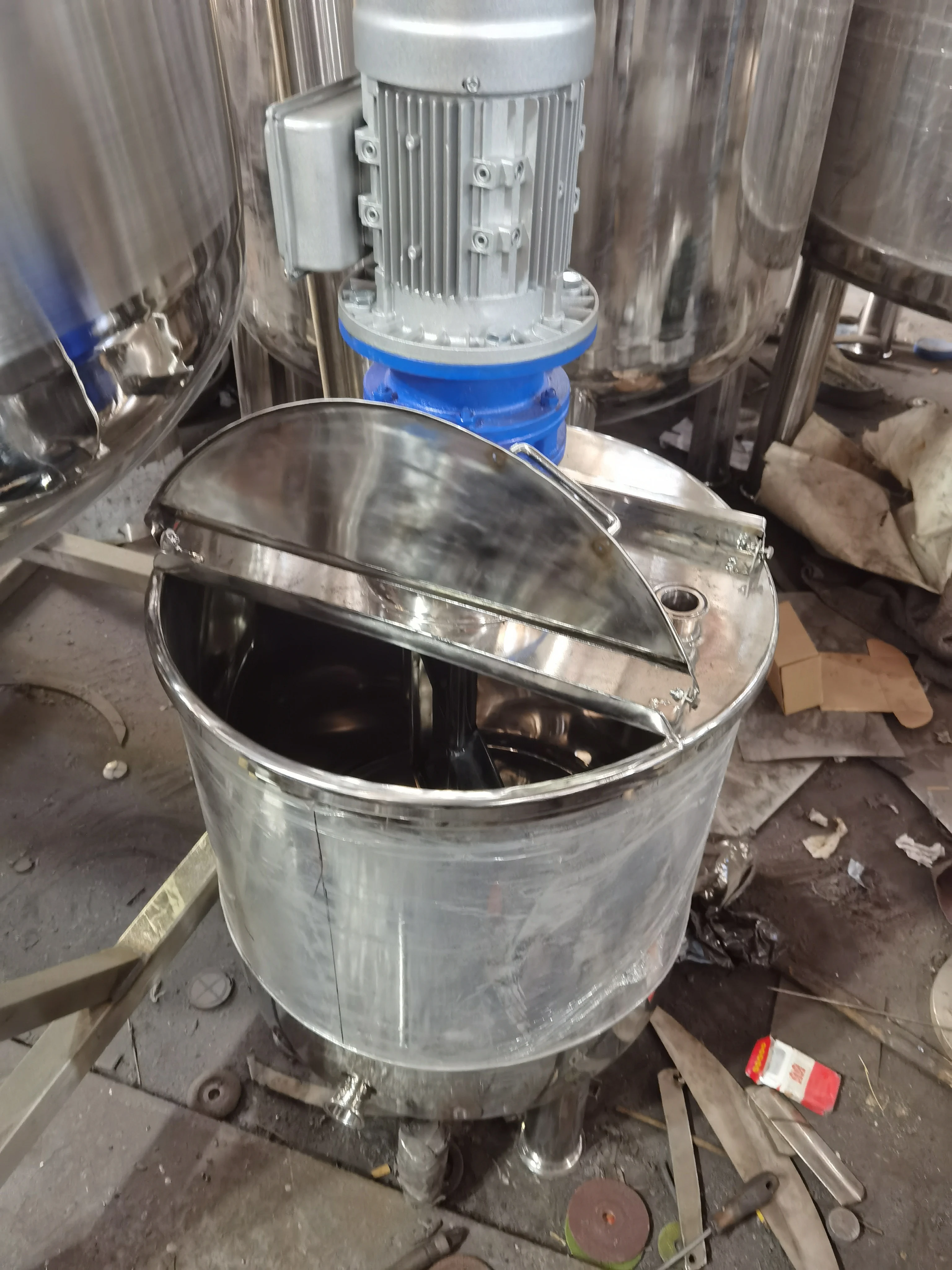 100L Single Jacketed Blending Mixing Machine tank Mixer Blender Soap Lipstick Crayon Balm Oil Stirring Machine