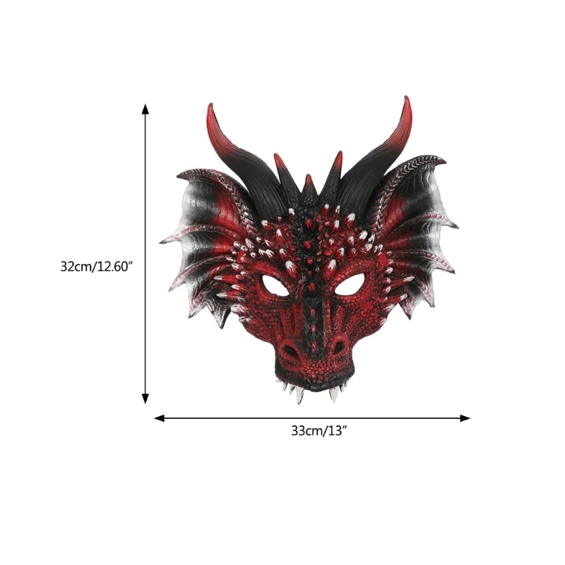 여성용 드래곤 마스크, 할로윈 공룡, 재미있는 카니바 마스크, 드래곤 의상, 할로윈 파티 마스크