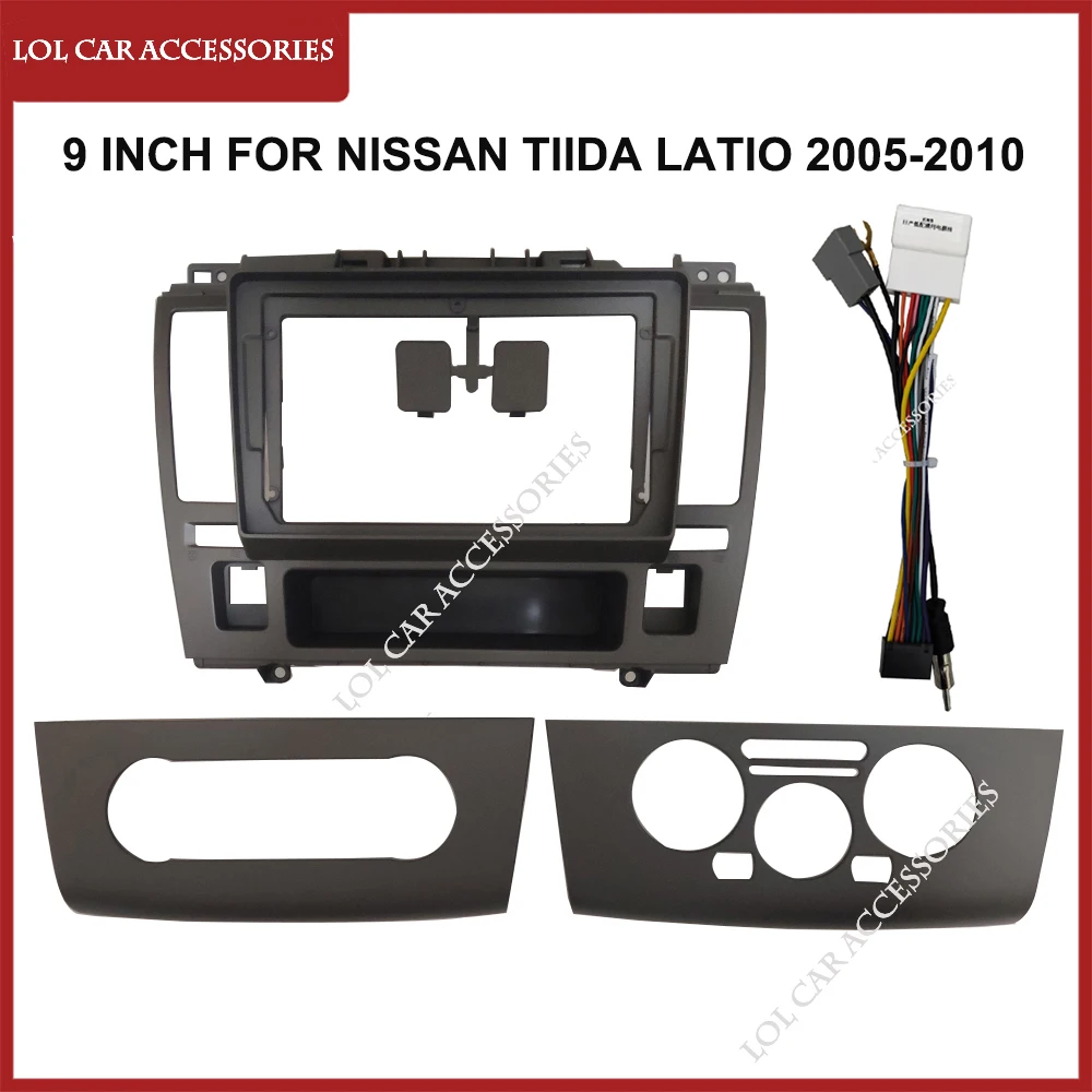 

Автомагнитола 9 дюймов для Nissan Tiida латио 2005-2010, стерео, 2 Din, головное устройство, GPS, MP5, Android плеер, облицовка, панель приборной панели, рамка
