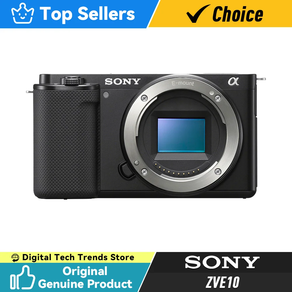 Sony ZVE10 Alpha ZV-E10 E-Mount Mirrorless Camera Vlog Camera Digital Compact Camera with 16-50mm Lens Professional Cameras E10