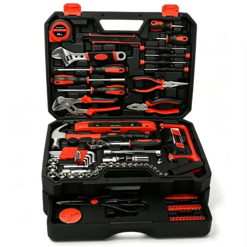 328Piece Universal Triple Drawer Storage Kit Full Household and Garage Hand Tool Kit