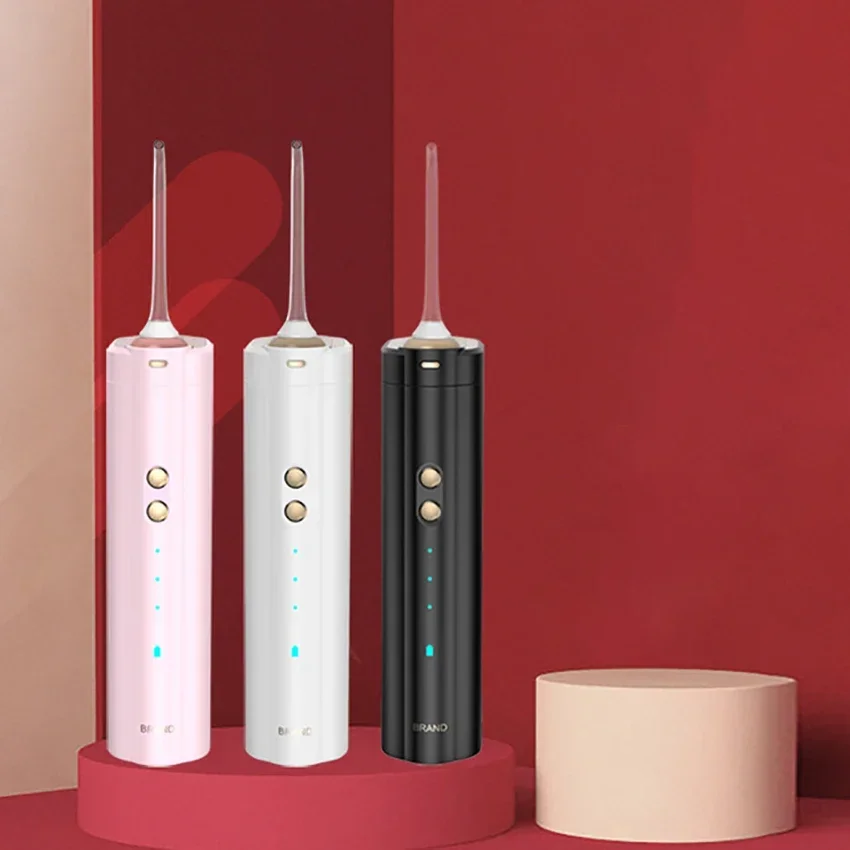 150ml 물 Flosser 무선 치과 구강 Irrigator 2 제트 팁, 배터리 표시기, 충전식 구강 Irrigator 중괄호