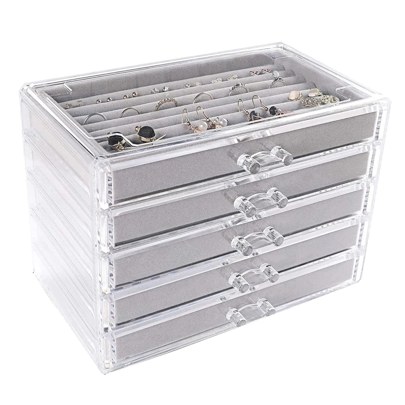 

Multi-layer jewelry box, earrings, studs, earrings, trinkets, storage box.