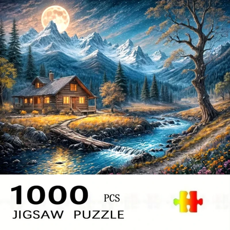 500 Pieces Creative Jigsaw Puzzle  Town At Night Assembling Picture Adults Anti Stress Puzzles Toys for Kids Games Xmas Gift