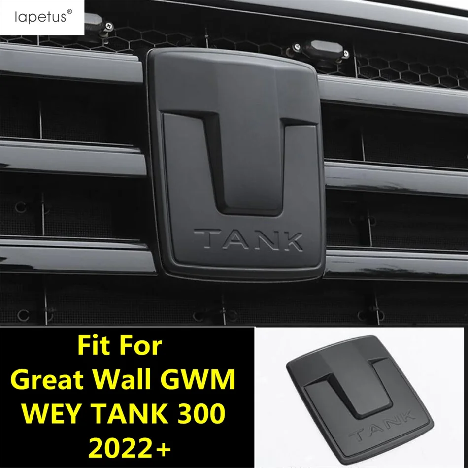 

For Great Wall GWM WEY TANK 300 2022 2023 Accessories Car Front Emblem Badge Decals Black Badge Logo Emblem Frame Cover Trim