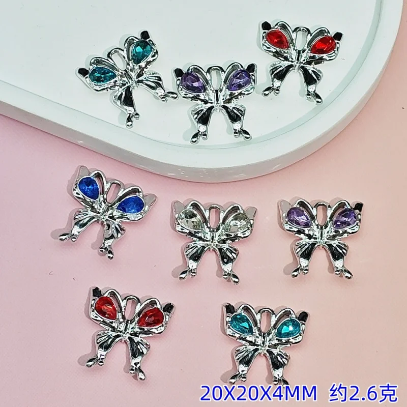 20PCS SET Light Luxury High-End Gold-Plated Butterfly Fashion Pendant DIY Handmade Accessories Earrings Bracelet Materials