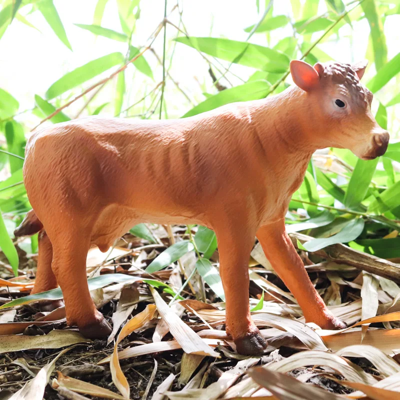 Jouet réaliste en caoutchouc souple pour enfants, modèle animal, leone nitive, apprentissage, bétail simulé, vache ranch, buffle d'eau et taureaux