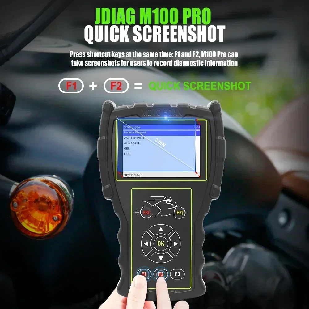 2024 New JDiag M100 Pro Motorcycle Diagnostic Tool OBD2 Scanner Fault Diagnostic Tool for KTM/Honda/Yamaha/Kawasaki PK M300 M100