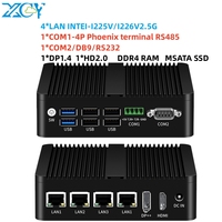 4 LAN Mini PC Intel N100 2*COM RS485 RS232  Firewall Router DDR4 intel Ethernet i225V i226V Pfsense Linux Windows 11 4K