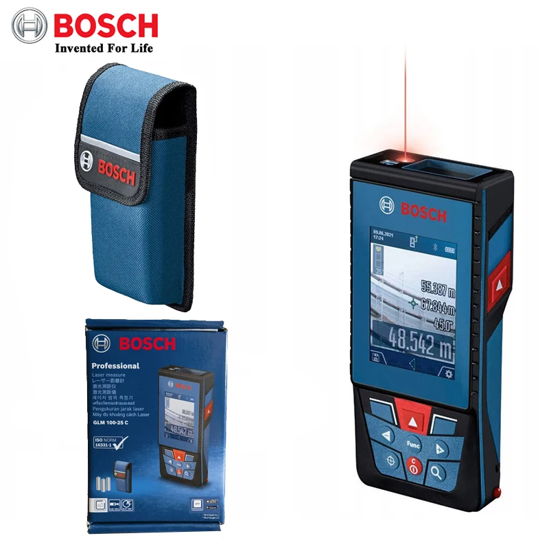 مدى الليزر الاحترافي Bosch GLM 100-25 C: تقييم عملي لدقة القياس في الظروف البيئية المختلفة
