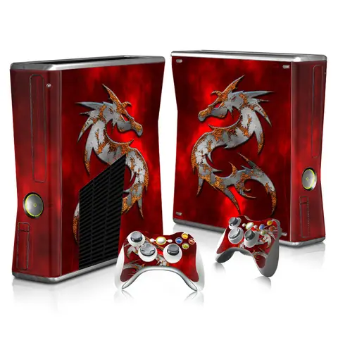 Cool design for Xbox 360 slim sticker for XBOX 360 slim vinyl sticker for Xbox360 slim skin sticker and 2 controller sticker