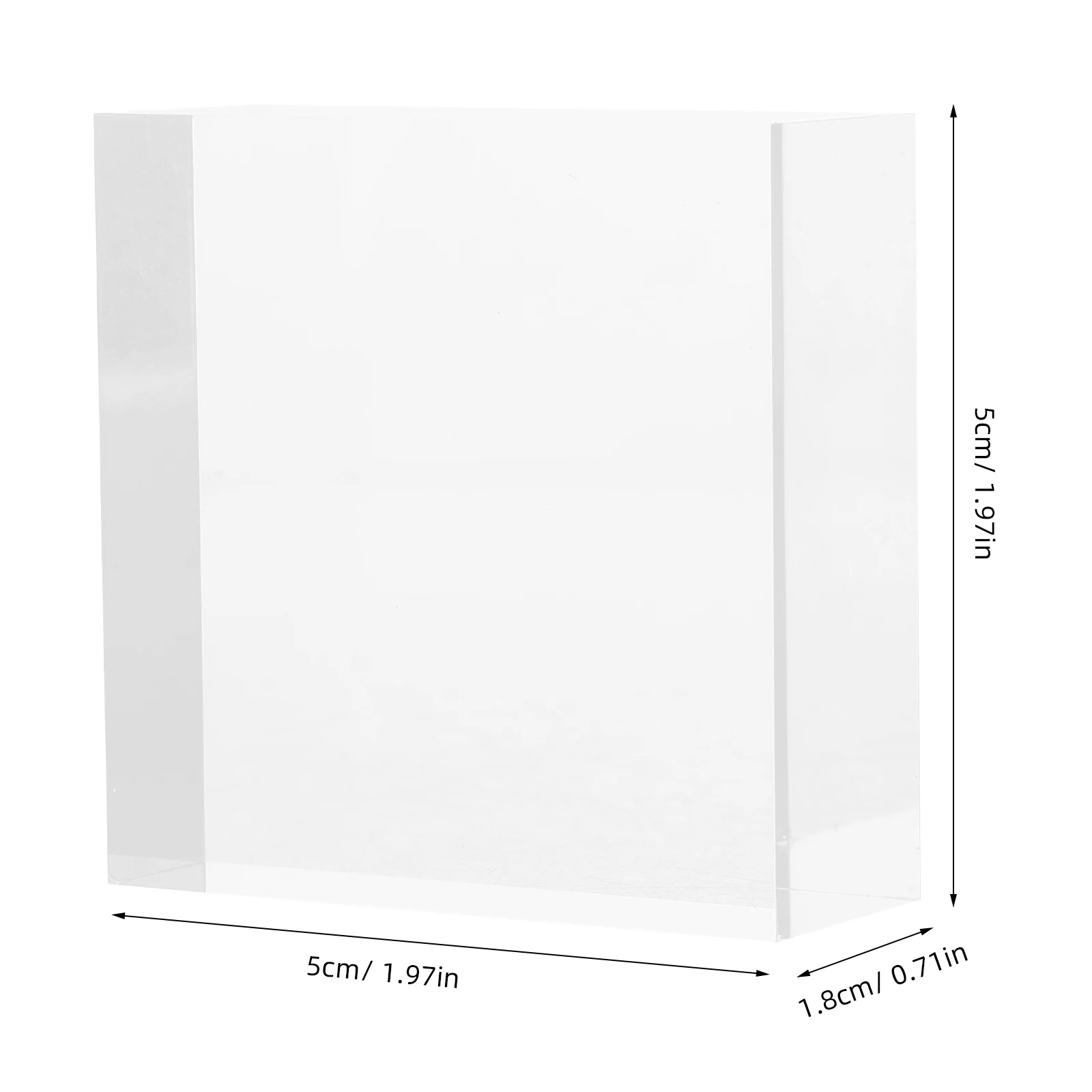

2pcs Acrylic Display Base 5x5cm Thick 1 8cm Clear Jewelry Holder Craft Stand Square Riser Block Home Office Use Storage