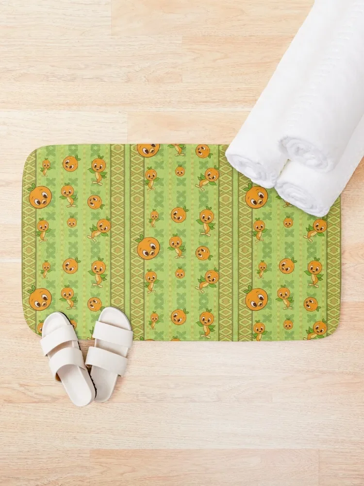 Orange bird! Bath Mat DoorFor Entrance Door Washable Non-Slip Kitchen Rug Mat