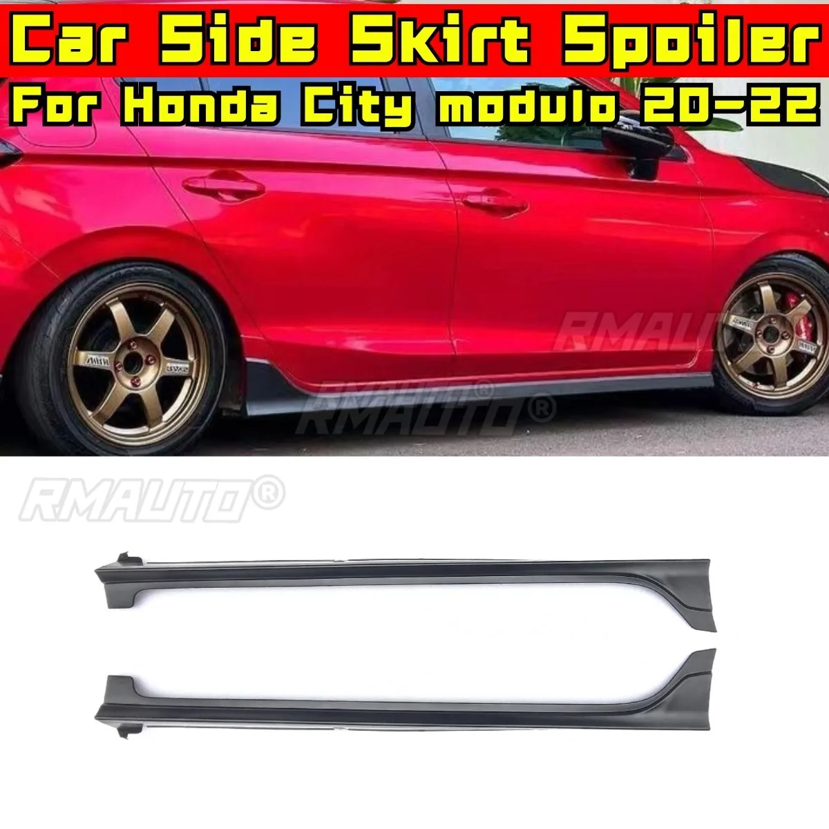 

Автомобильная боковая юбка, спойлер, удлинитель, диффузор, защитный фартук для Honda City Modula 2020-2022, боковая юбка, сплиттер, автомобильные аксессуары