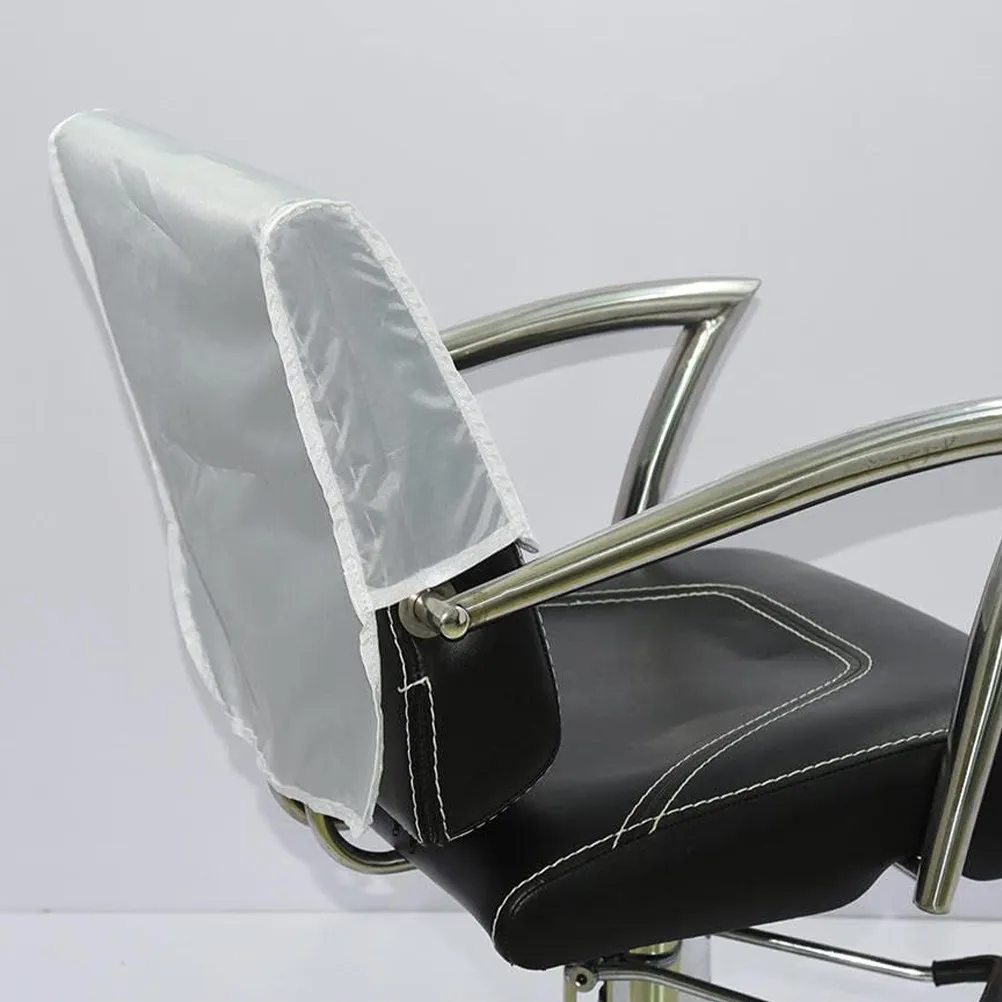 Salon Chair Back Protector Black Sturdy Polyester Chair Back Cover Easy Install Remove for Hair Beauty Nail Massage Salons