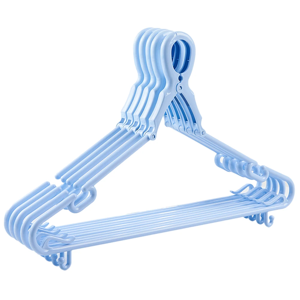

5Pcs Anti Wind Clothes Hangers Thickened Plastic Hangers for Shirts Trousers Towels Underwear Scarves Laundry Organization