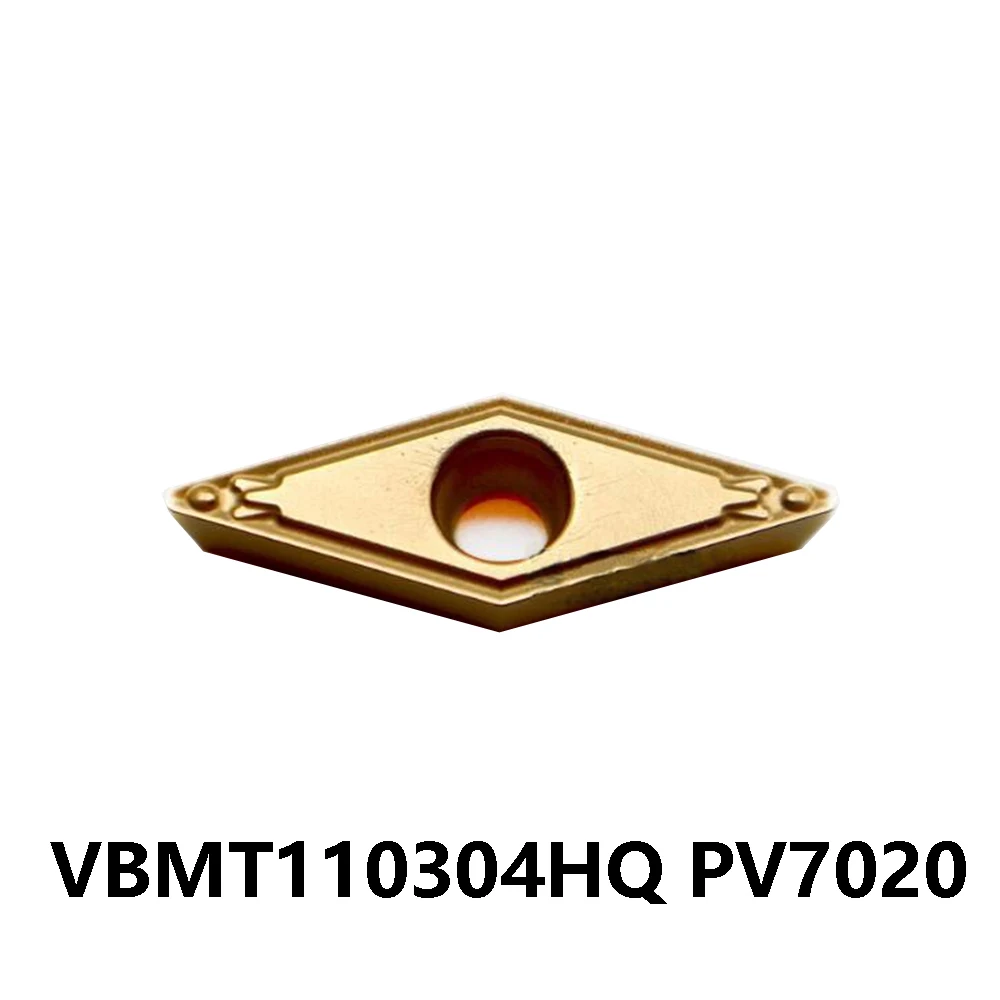 Original VBMT110304 VBMT 110304 HQ VBMT110304HQ PV7020 VBMT221HQ 35° Plates Carbide Blade Turning Lathe Cutting Tool Machine Cut