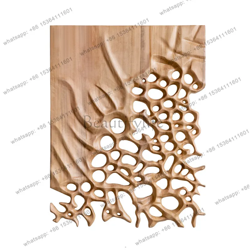 Simple modern creative wood carving decorative painting living room entrance wall decoration three-dimensional abstract art
