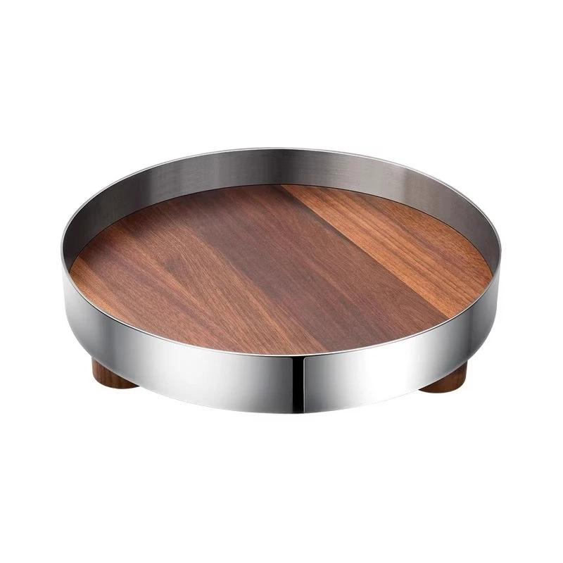 

Walnut simple, Nordic tray storage fruit plate, housewarming gift ins style, model room creativity