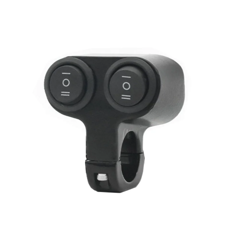 

Aluminum Alloy 12V Motorcycle Handlebar Control Switch Dual Button Control Headlight Flasher Speaker Switch