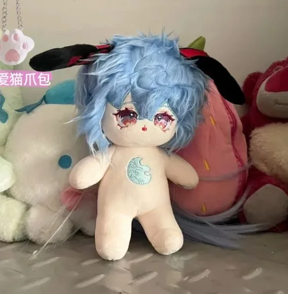 

20 см Genshin Impact Ganyu атрибуты хлопковая кукла для девочек мягкие игрушки студенческая плюшевая кукла очаровательные деликатесные уши рождественский подарок