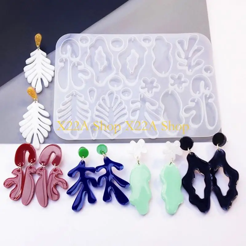 Unique DIY Irregular Earring Molds Necklace Jewelry Pendant Making Mold DIY Crafts Keychain Pendant Mold Gift for Women Girl